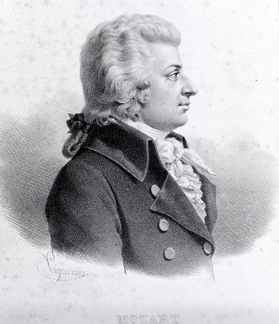 Porträtt av Wolfgang Amadeus Mozart (1756 - 1791). av Unknown artist