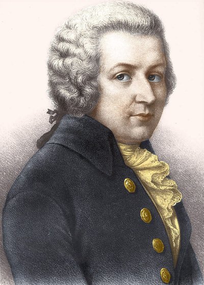 Porträtt av Wolfgang Amadeus Mozart (1756-1791). av Unknown artist