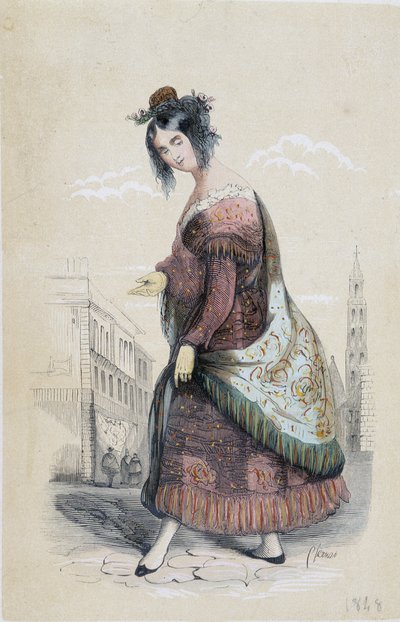 Porträtt av en zigenare från Sevilla av Unknown artist