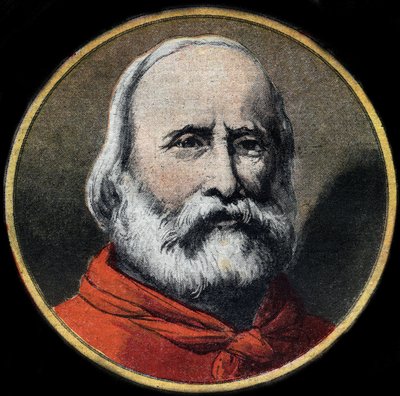 Porträtt av den italienska militären och politikern Giuseppe Garibaldi (1807-1882). Privat samling. av Unknown artist