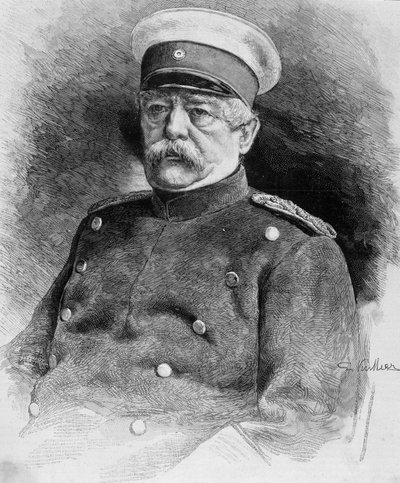 Porträtt av prinsen av Bismarck (1815 - 1898). av Unknown artist
