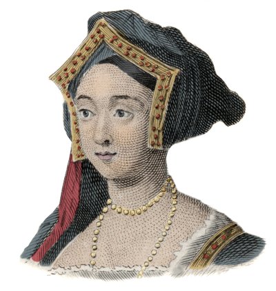 Porträtt av drottningen av England Jane (Jeanne) Seymour (1509-1537), fru till Henrik VIII av Unknown artist