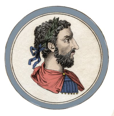 Porträtt av den romerske kejsaren Marc Aurele (Caesar Marcus Aurelius Antoninus Augustus) (121-180) av Unknown artist