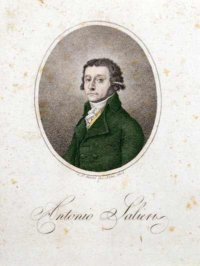 Porträtt av kompositören Antonio Salieri (1750 - 1825). av Unknown artist