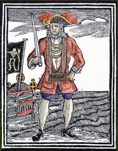 Porträtt av piraten Bartholomew 