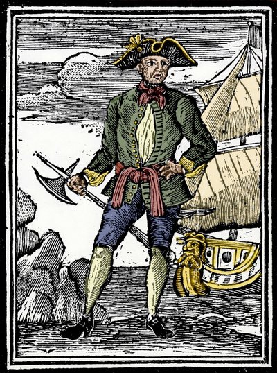 Porträtt av piraten Edward England (? -1720). av Unknown artist