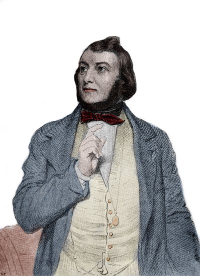 Porträtt av poeten Jacques Boe, dit Jasmin (på occitanska Jacme Boer dit Gensemin eller Jansemin) av Unknown artist
