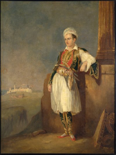 Porträtt av poeten Lord George Noel Byron av Unknown artist