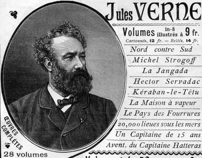 Porträtt av författaren Jules Verne (1828-1905) 1887. av Unknown artist