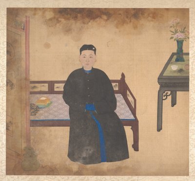 Porträtt av familjemedlemmar, mitten av 1800-talet (album med nitton blad; bläck och färg på siden) av Unknown Artist