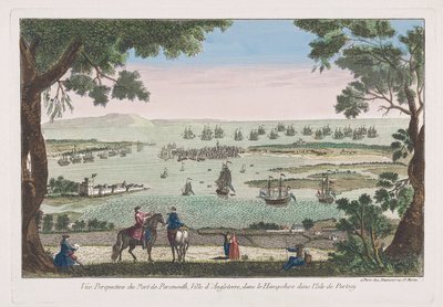 Portsmouth, England på 1700-talet. av Unknown artist