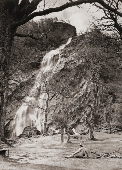 Powerscourt vattenfall, Irland av Unknown artist