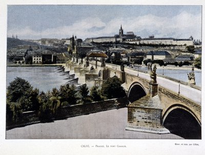 Prag, Karlsbron, sent 1800-tal av Unknown artist