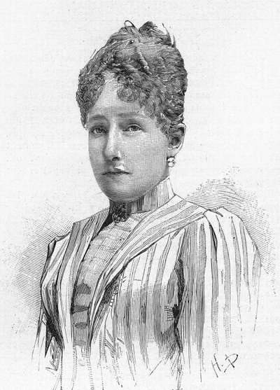 Prinsessan Stephanie av Belgien (1864 - 1945), dotter till Leopold II av Belgien, fru till Rodolph av Habsburg. av Unknown artist