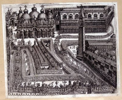 Procession i Venedig på 1600-talet av Unknown artist