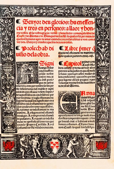 Prolog till "" Blanquerna "" av Raymond Lulle på katalanska Ramon Llull, på spanska Raimundo Lulio (Lullo) (Lull), katalansk filosof, teolog och poet (1235-1315) av Unknown artist