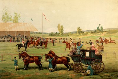 Race fält. Färgkromolitografi sent 1800-tal. Paris, Dekorativ konst av Unknown artist