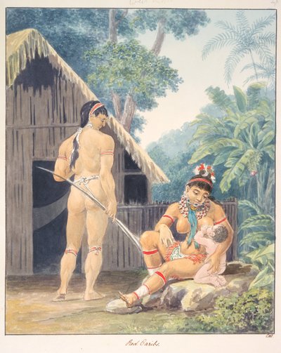 Red Caribs, ca 1843-50 (akvarell) av Unknown artist
