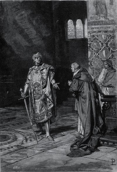 Representation av Cola di Rienzo (1314-1354), det romerska folkets tribun. Illustration av slutet av 1800-talet av Unknown artist