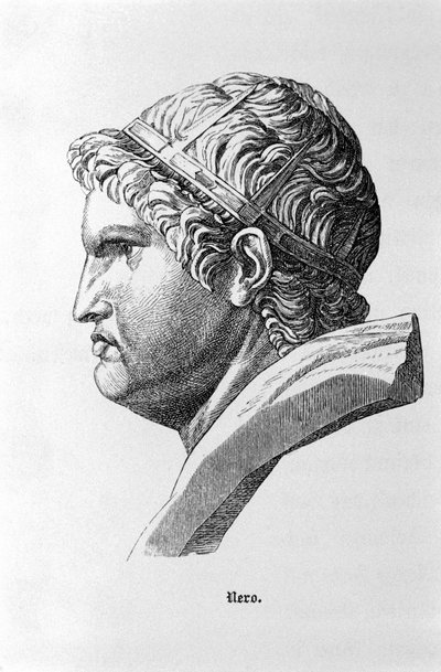 Representation av den romerske kejsaren Nero (37 - 68). av Unknown artist