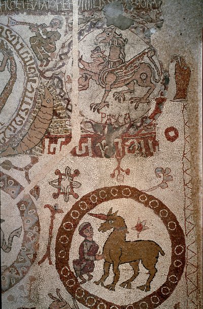 Representation av den imaginära indiska faunan som symboliserar Alexander den stores bedrifter av Unknown artist