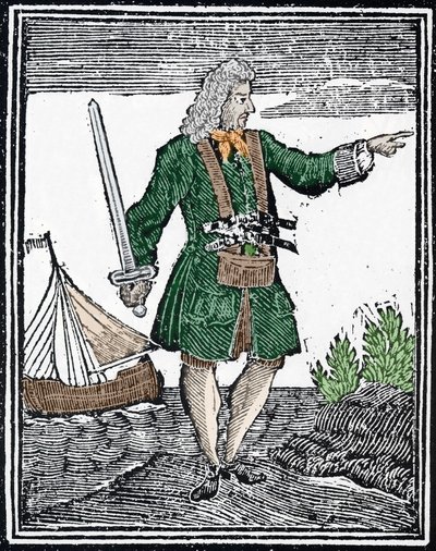 Representation av piraten Charles Vane. av Unknown artist