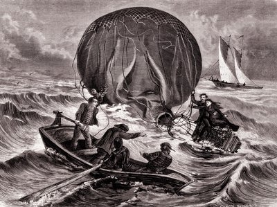 Rescue of the Habs ball, monterad av Mr och Mrs Durouf. Skeppsbrott vid Englands kust den 1 september av Unknown artist