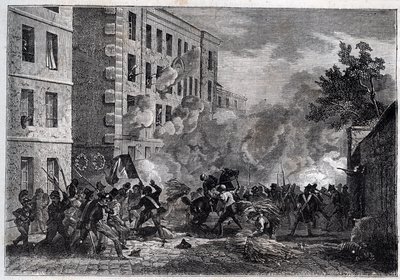 Revolution 1830 - Polytechnician Louis Vaneau (Vanneau av Unknown artist