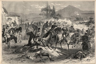 Septemberrevolutionen 1868 i Spanien (Gloriosa): Slaget vid Alcolea nära Cordoba (Cordoba) (20 september av Unknown artist