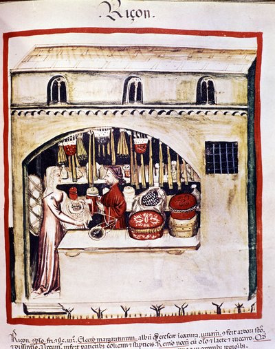 Risförsäljare - In Tacuinum av Unknown artist