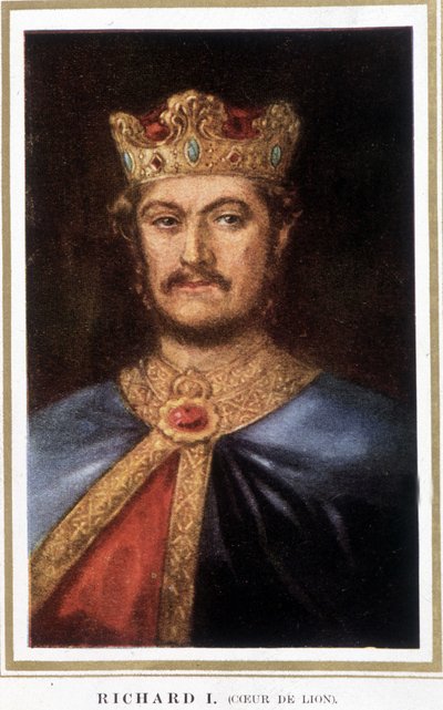 Richard I Lejonets hjärta - från en gravyr från British Museum av Unknown artist