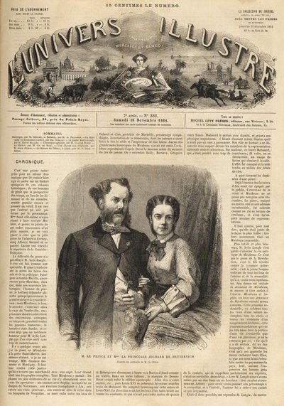 Richard Klemens von Metternich (1829-1895) och Pauline Metternich (Pauline Clementine Marie Walburge, grevinna Sandor von Szlavnicza - Prinsessan av Metternich-Winneburg zu Beilstein) (1836-1921) - The Illustrous Universe of 1864 av Unknown artist