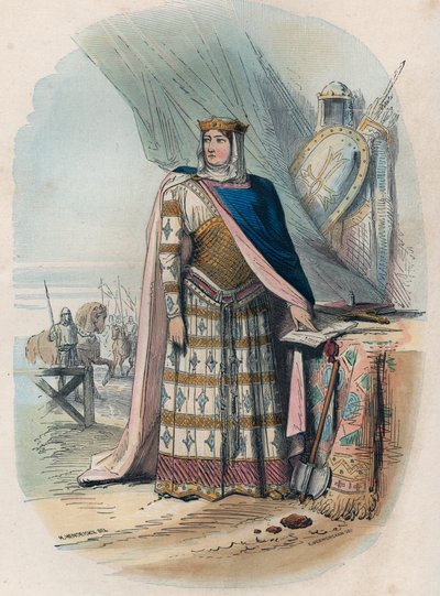 Richilde av Ardennerna (eller Richilde av Provence) (ca 845? 2 juni 910, kungariket Nedre Bourgogne) var den andra gemålen till Karl den skallige, kung och kejsare av frankerna - Porträtt av Richilde d