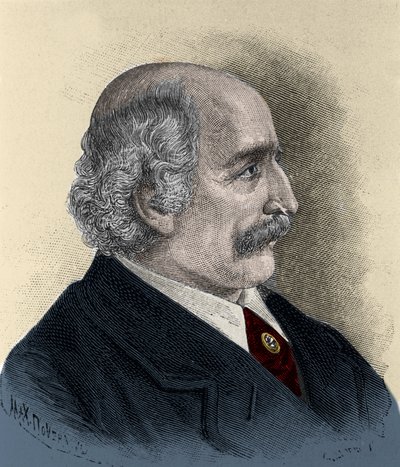 Risorgimento: porträtt av patrioten, filosofen, politiska tänkaren Carlo Cattaneo (1801-1869) gravyr från 1800-talet. av Unknown artist