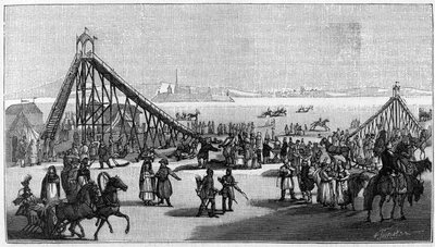 Berg-och dalbana i Ryssland från en gammal originalteckning av Sauerweid. i naturen. Översyn av vetenskaper och deras tillämpningar för konst och industri.” 1888 av Unknown artist