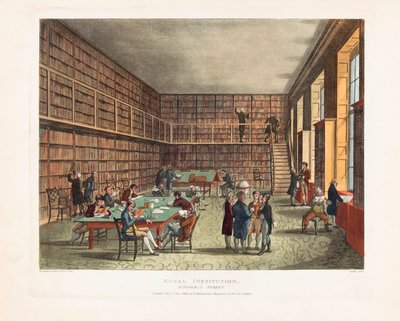 Kungliga institutionens bibliotek av Unknown artist