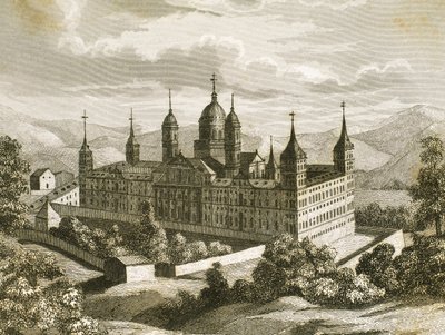 Kungliga klostret San Lorenzo de El Escorial, provinsen Madrid, Spanien av Unknown