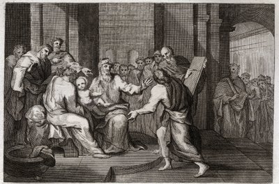 Royaumont Bibeln, Nya testamentet: Jesu Kristi omskärelse. Illustration från 1811. av Unknown artist