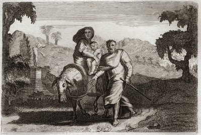 Royaumont Bibeln, Nya testamentet: Flyg till Egypten. av Unknown artist