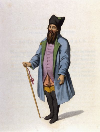 Rysk köpman i Kaluga. Gravyr 1802. av Unknown artist