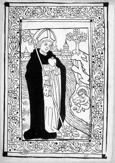 Saint Augustine - gravyr av Unknown artist