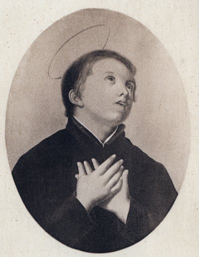 40-9 polska jesuiter som St. Stanislaus Coast - Polsk nybörjare av Society of Jesus som St. Stanislaus Coast - Gravyr av Unknown artist