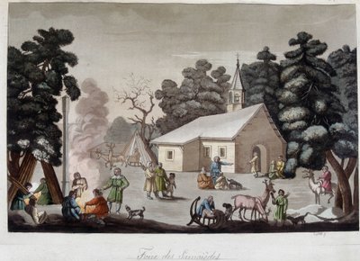Samoidmässan i Sibirien. I ""Den gamla och moderna kostymen"" av Unknown artist