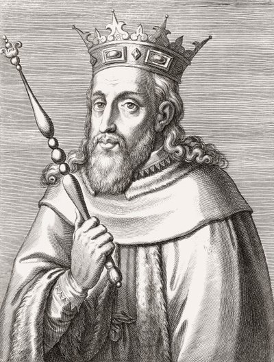 Sancho II, kung av Portugal. Porträtt. av Unknown artist