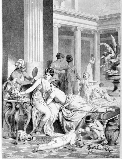 Sapho (Sappho) och hans följeslagare. av Unknown artist
