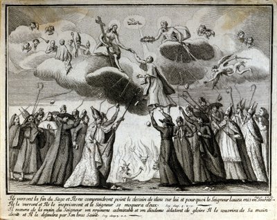 Satirisk vinjett mot jansenismen. av Unknown artist