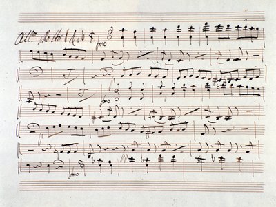 Noter för Ali Baba, Opera av Luigi Cherubini av Unknown artist