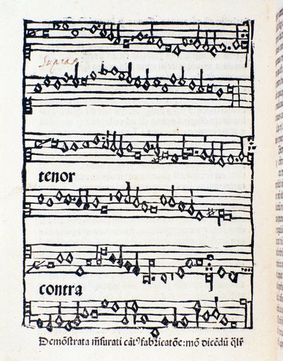 Notsida för musikologiska studier och dokument av Nicola Burzio av Unknown artist