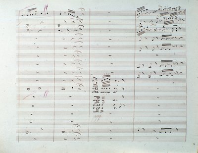 Notblad för Grande-symfonin (op. 8) av Carl August Cannabich av Unknown artist