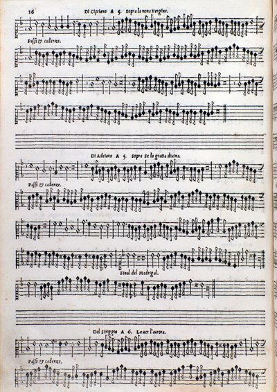 Notblad av avhandling om ornamentik av Girolamo della Casa av Unknown artist